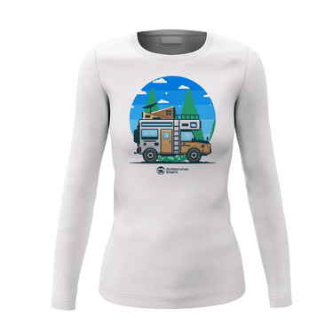 Funny Camping Women Long Sleeve Shirt